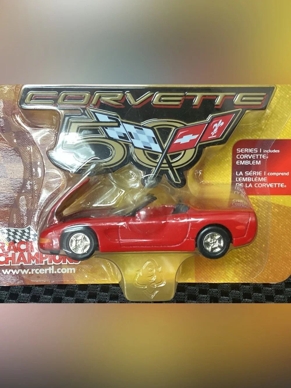 1998 Corvette Convertible 50th anniversary Die-Cast Toy - Red